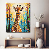 Painting by numbers: Giraffe portrait